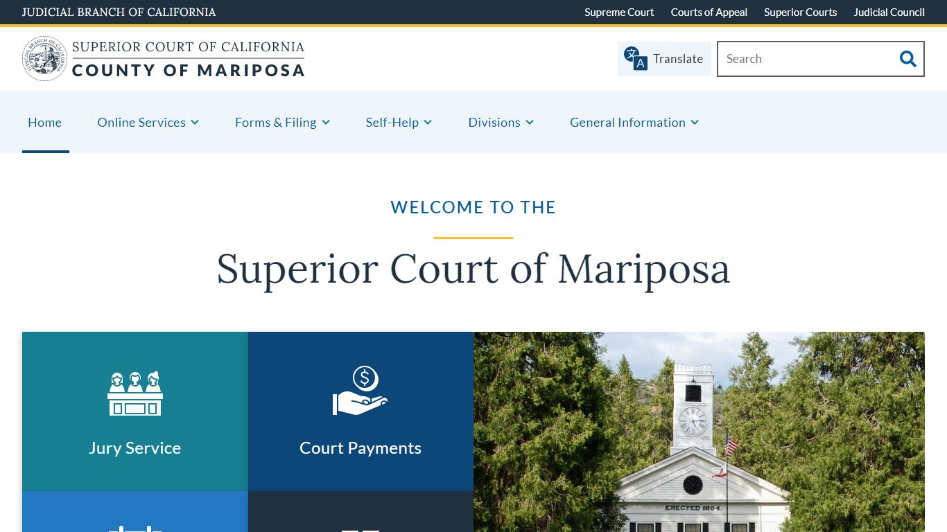 Home | Superior Court of California | County of Mariposa